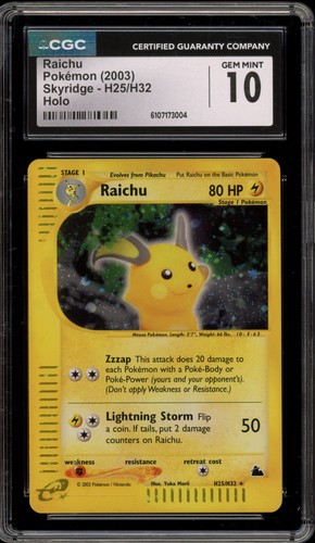 Raichu graded CGC 10 for sale on eBay