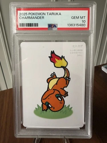 2025 Pokemon Charmander Taruka Card Game Pokemon Playing Cards Japan PSA 10