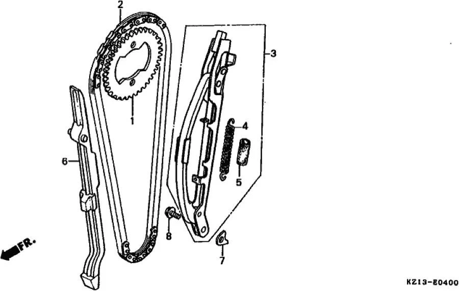 Honda XR250L, Guide, Kamchien genuine 14620-KK1-000 New Japan - Изображение 2 из 2