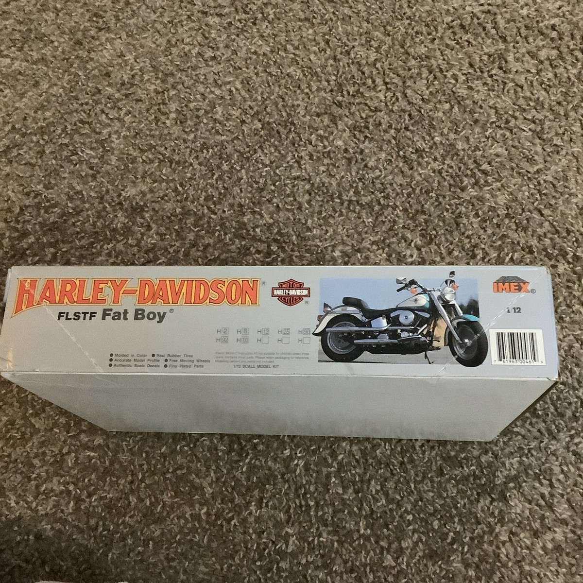 IMEX Harley Davidson FLSTF Fat Boy Motorcycle 1/12 Scale Model Kit
