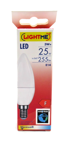 Lightme Led Leuchtmittel Kerze 3W = 25W E14 Matt 250Lm Warmweiß 2700K 852314-image