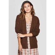 Universal Thread Honeycomb Brown Cardigan M