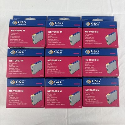 G&G Ink Cartridges NE-T0693 Magenta Epson CX5000/CX6000 New Lot Of 9 
