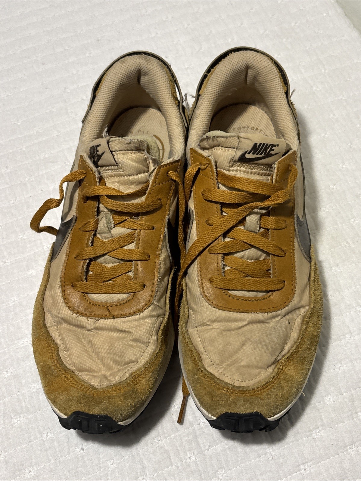 Men’s Nike Waffle Debut Size 10 Brown Tan Shipping Refund Shoe Sneaker ...