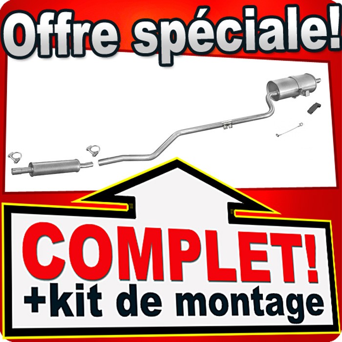 Silencieux échappement Toyota Corolla E11 réduction sonore et réduction vibrations