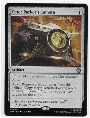 Peter Parker's Camera - Marvel's Spider-Man - Magic the Gathering - MTG - Rare