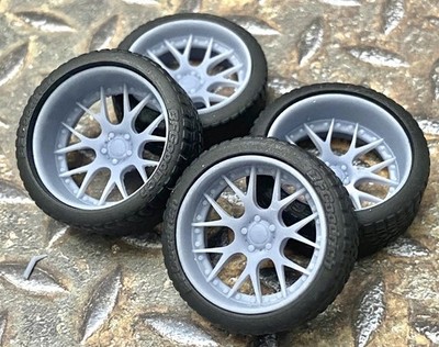 Resin 21/20-inch BBS CHR-II model car wheels with Deep Offset, 1/24 1/25,
