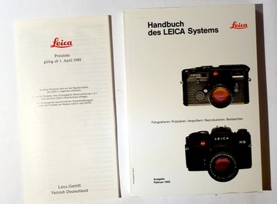 Handbuch des LEICA-Systems,  M/R + Preisliste, Summicron,  Original Leitz,1988