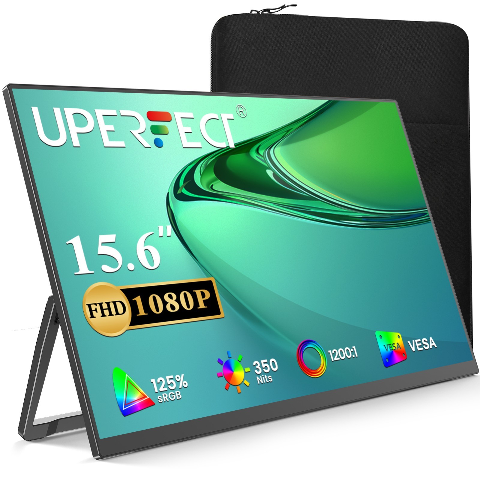 UPERFECT 1920x1080 Gaming Monitor 15.6" Portable Monitor USB