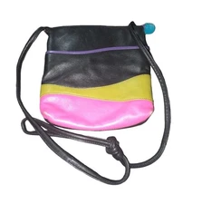 ili New York Wave Midi Sac - Black Brights Multicolor Crossbody Bag Purse