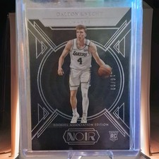 Panini 2024-25 Noir Dalton Knecht #156 Lakers Rookie Serial #16/99