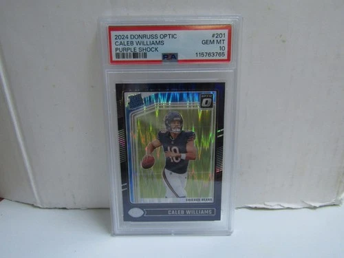 PSA 10 2024 Panini Donruss Optic #327 Caleb Williams Purple Shock RC Bears