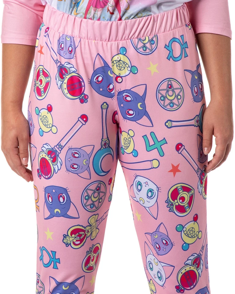 Conjunto de pijama para correr raglán póster de personaje de mujer Sailor Moon Merch Foto 3 de 4