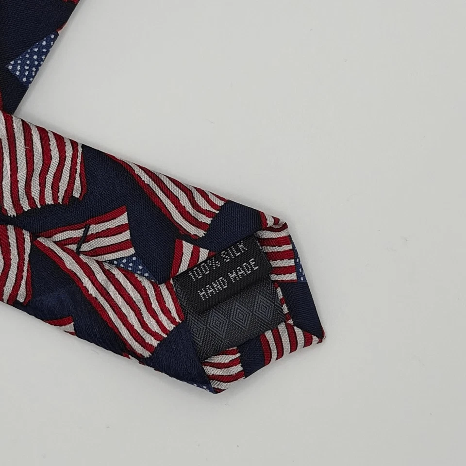 Corbata cuello seda bandera americana colección Crestview Foto 3 de 3