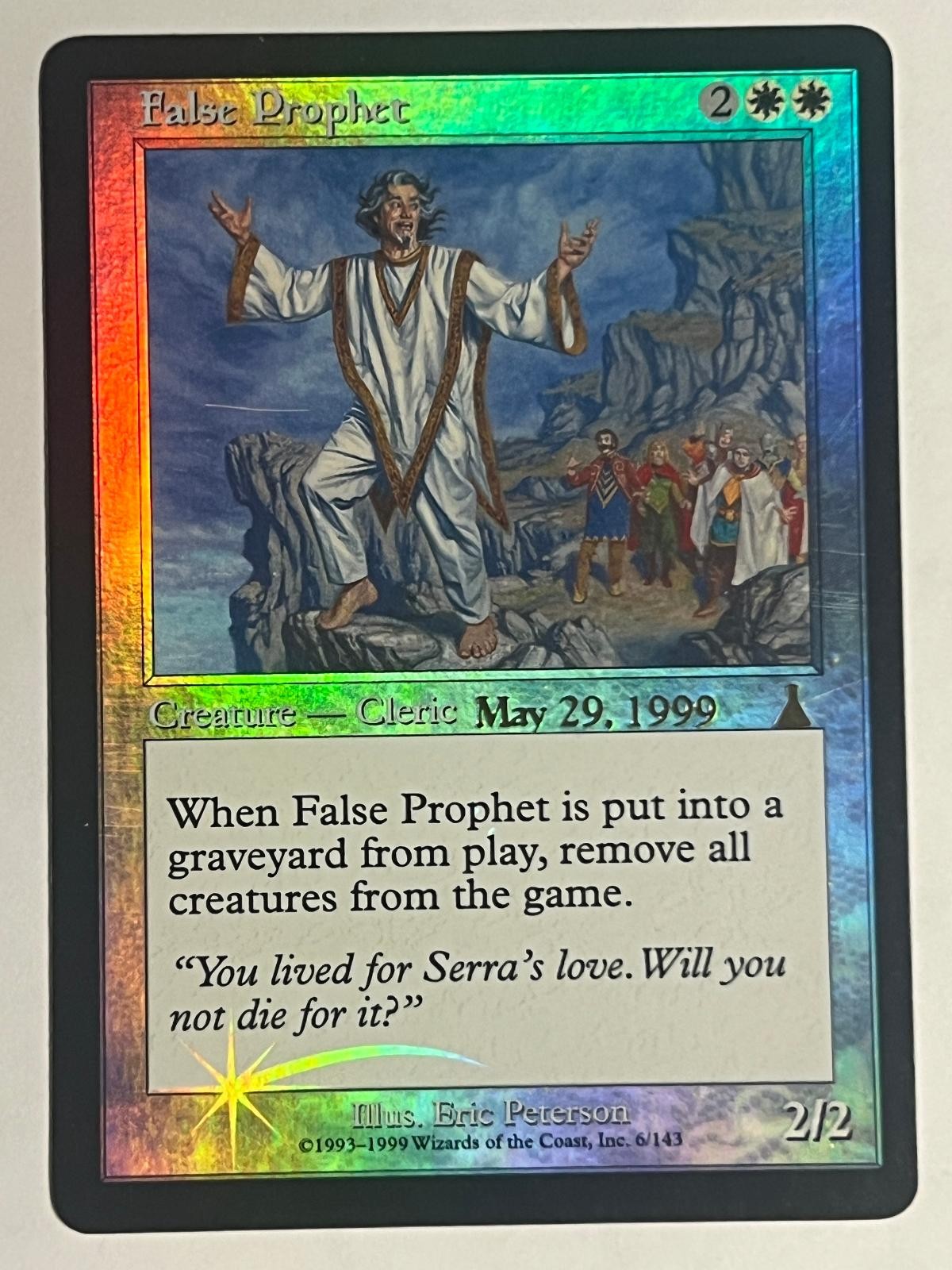 MTG FALSE PROPHET R PRERELEASE CARDS 6 FOIL NM