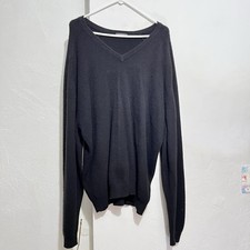 Clan Douglas Black Cableknit Pure Scotland Cashmere Sweater Size XLarge