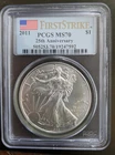 MS70 First Strike 1oz 999 2011 1 Dollar Silver Eagle Bullion Coin