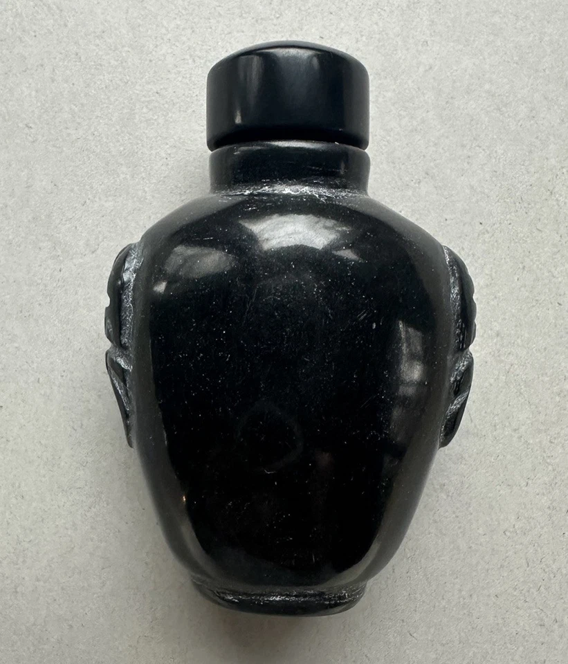 Antigua botella de tabaco china de jade negro (89 g) Foto 4 de 4