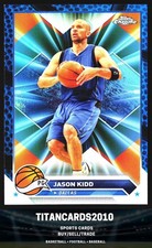 Jason Kidd 2023-24 Topps Chrome Blue Cheetah Refractor Dallas Mavericks #77