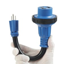 30 Amp RV Outlet to 15 Amp 110 Volt Standard Household Plug,NEMA 5-15P Male t...