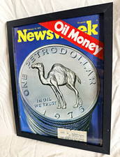 Framed Newsweek Magazine February 10 1975 &ldquo;Oil Money&rdquo; Illustrated Weekly News