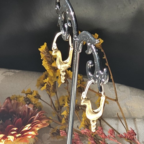 Schläfer Handwerker Silber und Messing Vögel stilisiert 26x12mm - Bild 7 von 18