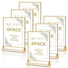Acrylic Sign Holder 8.5X11 Clear Sign Holder,Double Sided Flyer Holder, Table...