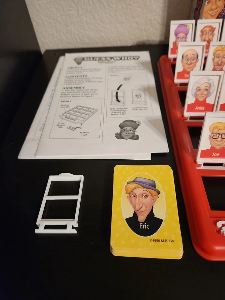 Guess Who The Classic Mystery Face Board Game Milton Bradley Missing 1 Blue Face - Image 4 of 4