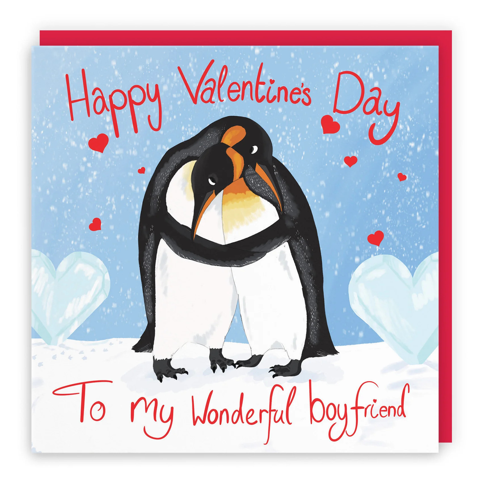 Boyfriend Valentine's Day Penguins Card Cute Animals