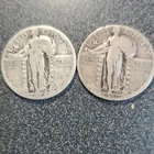 1929 & 1930 Standing Liberty Quarter Silver 25C Lot of 2 Coins #440