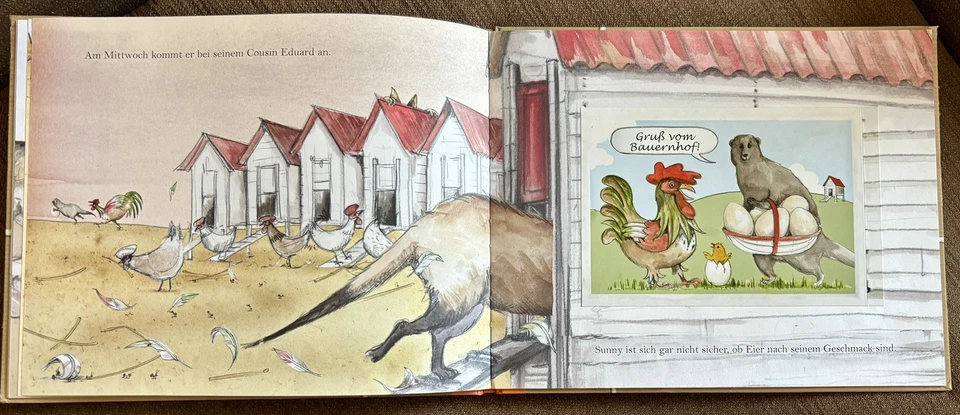 Post vom Erdmännchen, Emily Gravett, Bilderbuch mit Postkarten zum Aufklappen - Bild 3 von 4