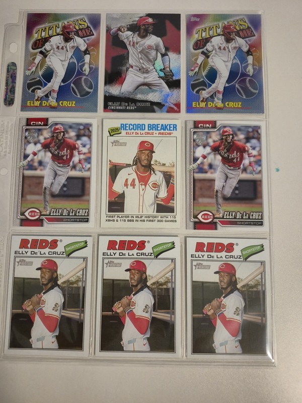 Topps Elly De La Cruz Cincinnati Reds 9-Card Lot - 2025 MLB Inserts