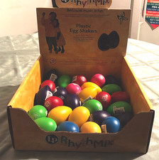 LP Rhythmix Plastic Egg Shakers 27 W/DISPLAY BOX MIXED COLOR LATIN PERCUSSION