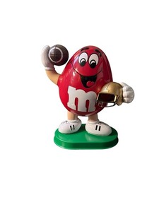 M&M’s Red Football Candy Dispenser 9” Mars M&M Character 