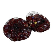 35239 - Two Packs of Ten Oz Each Dark Red Glass Pebbles Fillers 12-25 