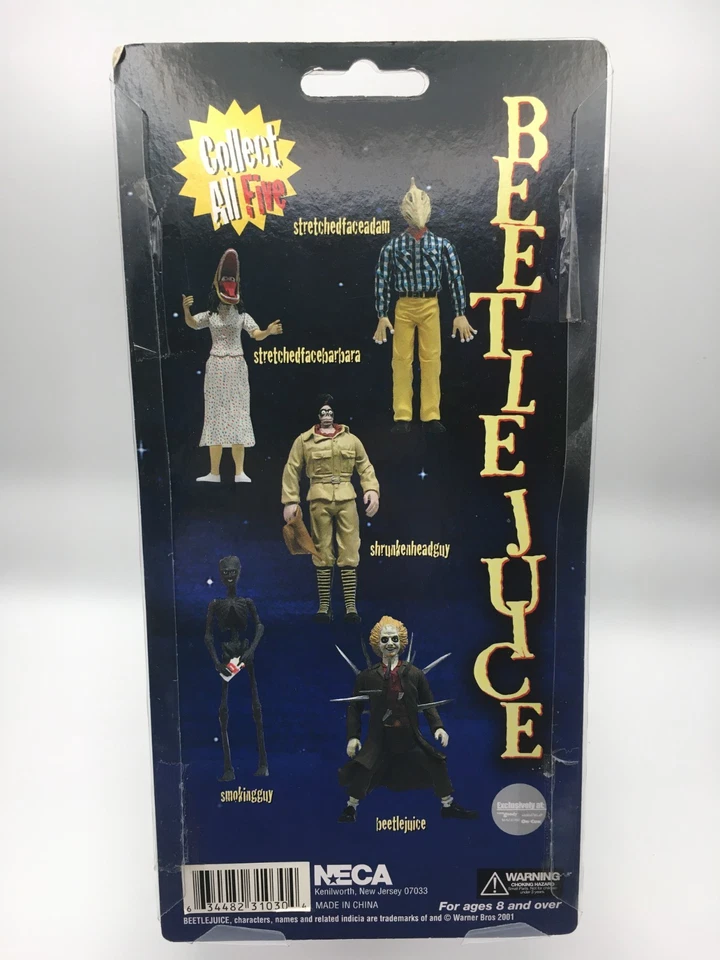Экшн-фигурка NECA Beetlejuice - Shrunken Head Guy (2001) 7,5 дюйма с коробкой - Изображение 2 из 4