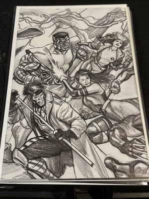 Dark X-Men #1 Alex Ross Virgin B&W 1:100 Variant Gambit Psylocke Rogue