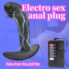 Men Silicone Electric E-stim Stretcher Urethral Sounding Rod Penis Plug Dilator