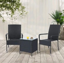 Gartenstühle 4 Stk. Schwarz Kunststoff Rattan-Optik In 3 Farben