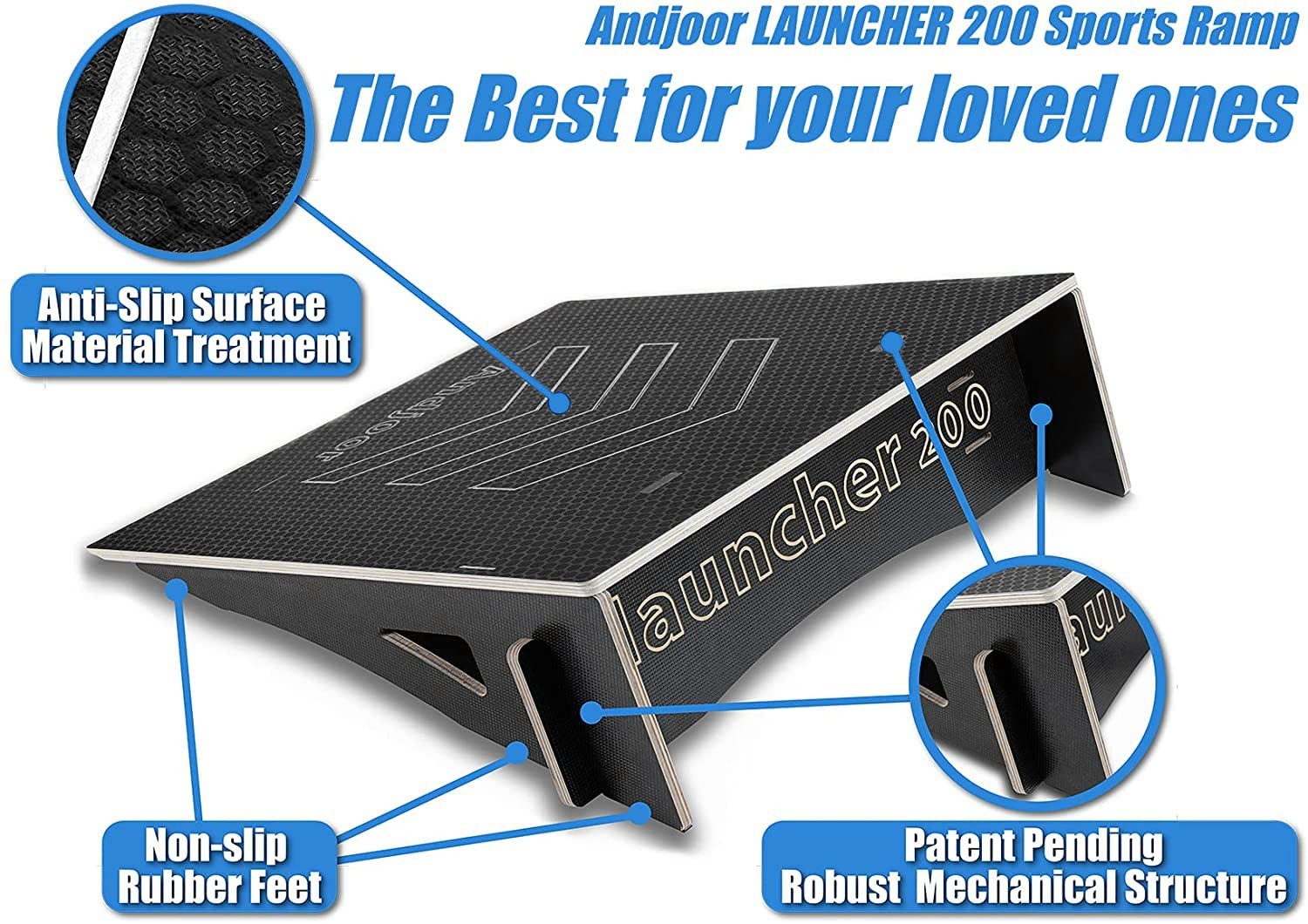 Andjoor Kids Skateboard & Bike Ramp - BMX, Scooter, RC Car & Dirt Bike Ramps ...