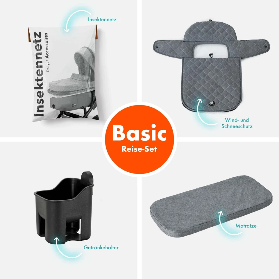 Daliya® BAMBIMO 2in1 Kinderwagen & Buggy Kombi Kinderwagen verstellbar - Bild 3 von 4
