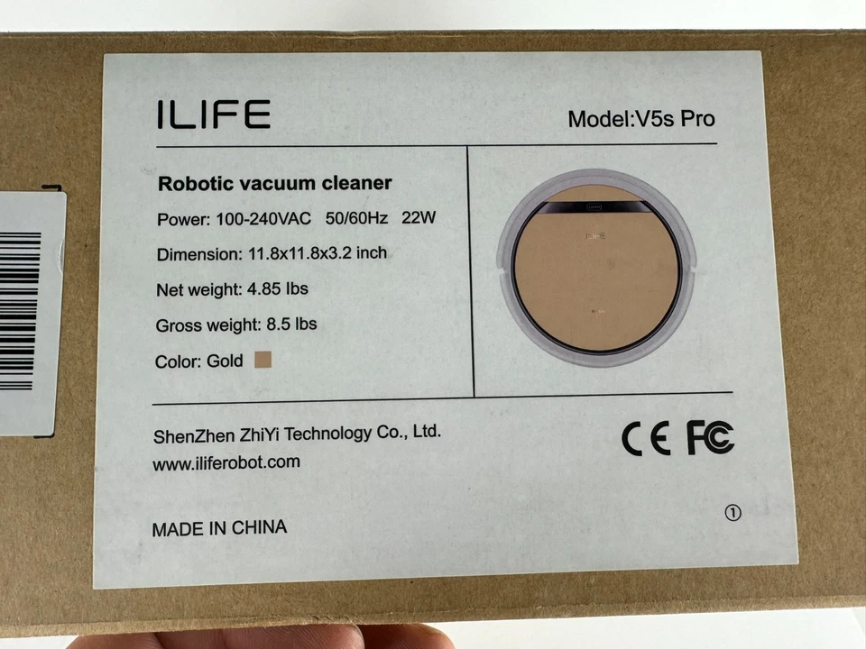 ILIFE V5s Plus 机器人吸尘器拖把组合带 Wi-Fi/应用程序/Alexa — 第 3/4 张图片