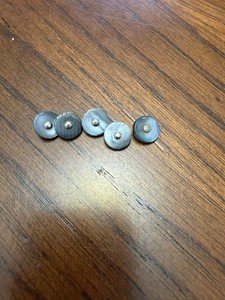 Abalone Shell Shank Buttons 5 Pieces 1 Cm Round Sewing Buttons Vintage