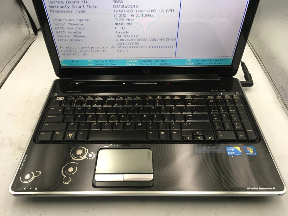 HP PAVILION DV6 2152NR - BOOTS TO BIOS - INTEL I3 M330 - 4GB RAM - READ DESC -BB - Image 3 of 4