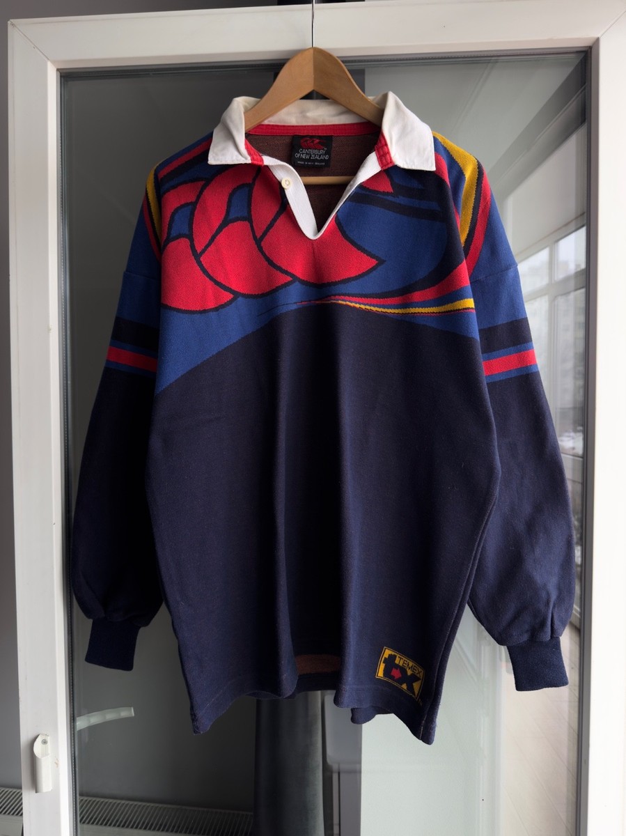 Vintage 90s Canterbury of New Zealand Temex Rugby Jersey Men's