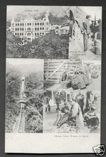 Hong Kong 5 Views German Club Baby Rice water seller Tailor Peak Tram China 1899