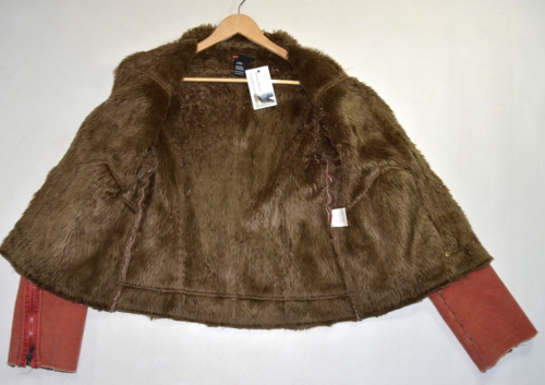 CHAQUETA DE PELUCHE DIESEL SMOOKY-D vintage años 90 RARA talla GRANDE 12 14 marrón boho polar - Imagen 14 de 22