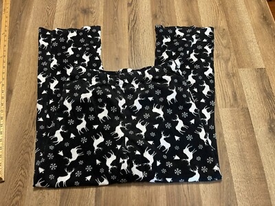 Canyon Creek Pants, Women's Size XL, Black White, Deer, Snow, Pj Pants