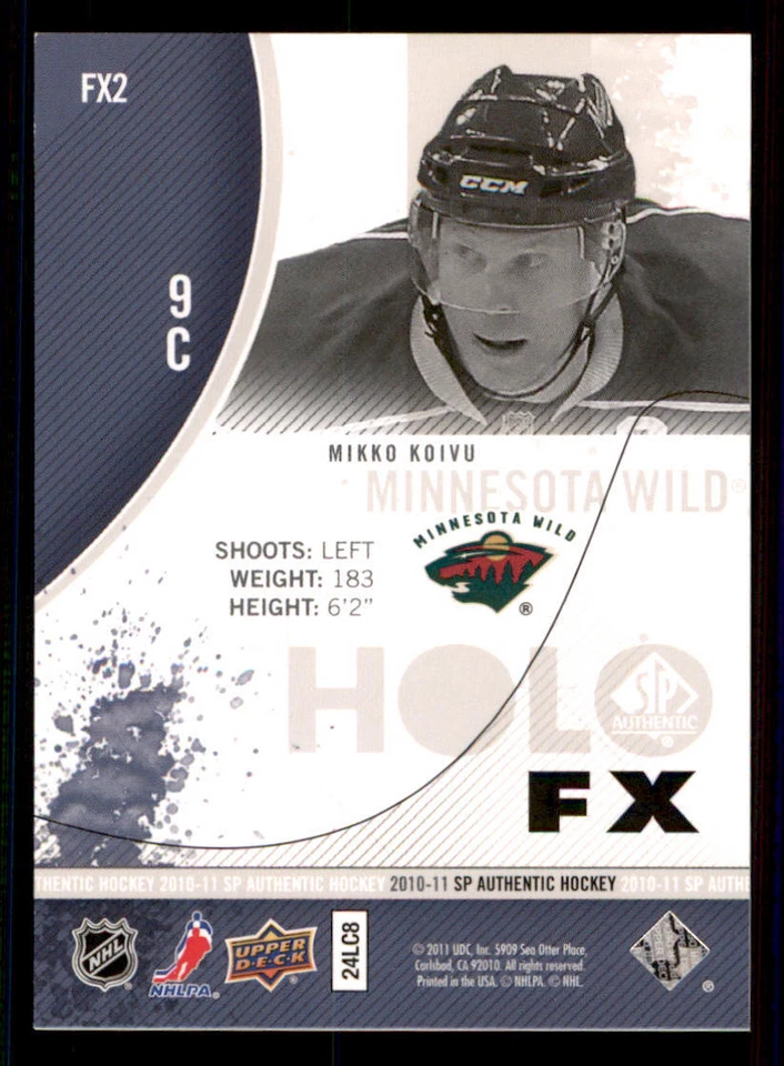 2010-11 SP Authentic Holoview FX #FX2 Mikko Koivu - Image 2 of 2