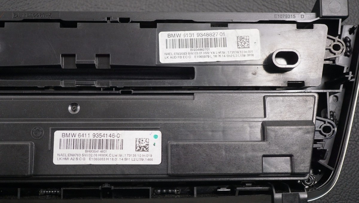 OEM BMW F30 F31 F34 CLIMATE A/C CONTROL RADIO PANEL CHROME 9348827  